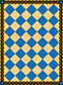 Dollhouse Miniature Floor cloth: Americana, Gold